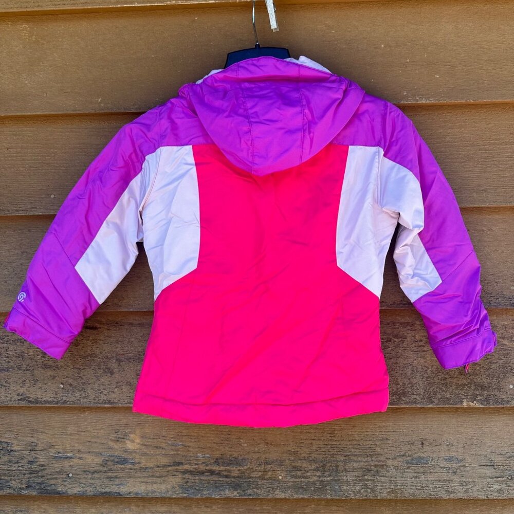 Champion Girls Hooded Insulated Jacket S (6-6X) Pink & Purple Polyester Shell Li - Picture 3 of 9